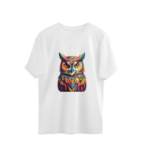 Geometric Owl Unisex Oversized Tshirt